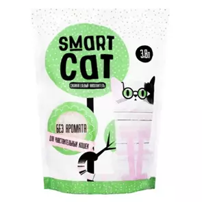 Силикагелевый наполнитель SMART CAT для чувствительных кошек (без аромата) 24570