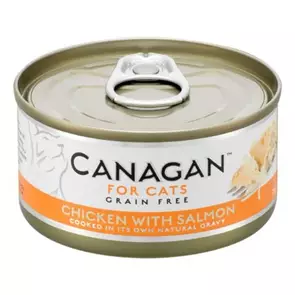 Беззерновые консервы CANAGAN для котят и кошек с цыпленком и лососем (Cat Fresh Chicken with Salmon) 100.3.006