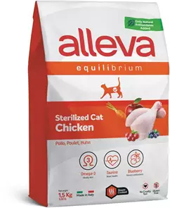 Сухой корм Alleva Equilibrium для стерилизованных кошек с курицей Sterilized Cat Chicken