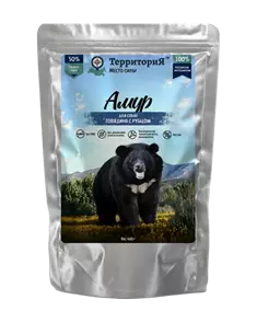 Пауч Территория Амур для собак с говядиной и рубцом